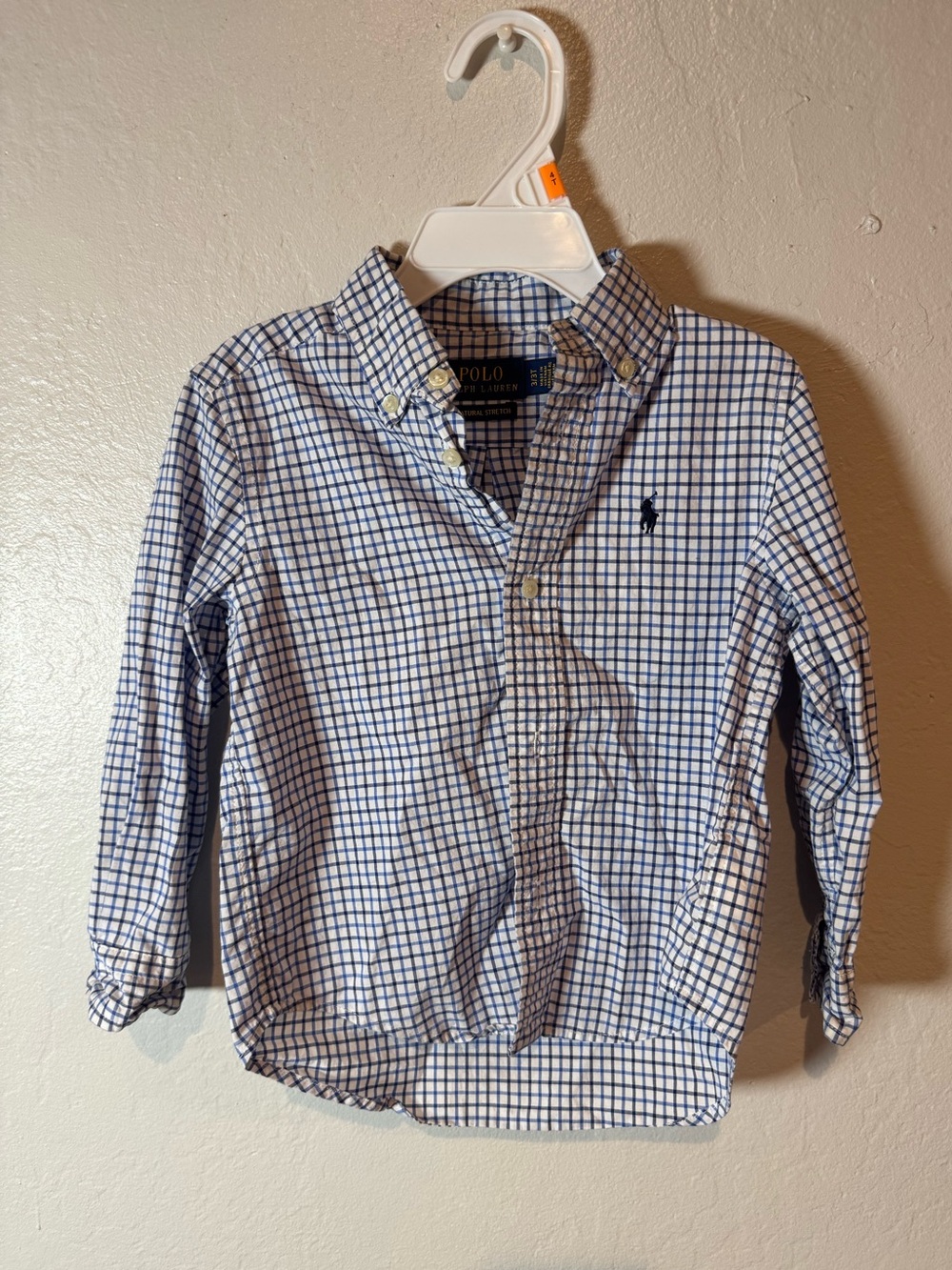 Ralph Lauren Blue & White Check Button-Down Shirt